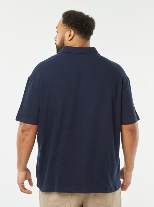 Chemise manches courtes en maille casual - Kiabi