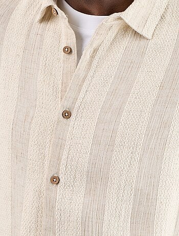 Chemise manches courtes en maille crochet