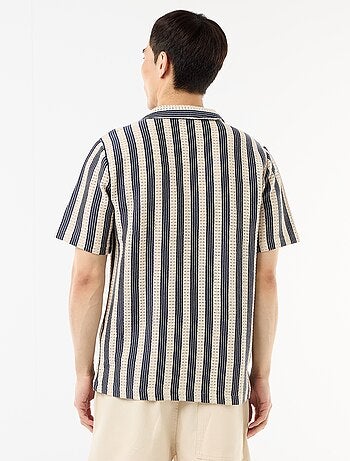 Chemise manches courtes en maille crochet