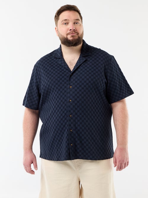 Chemise manches courtes en maille fantaisie - Kiabi