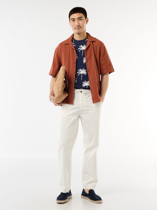 Chemise manches courtes en maille fantaisie - Kiabi