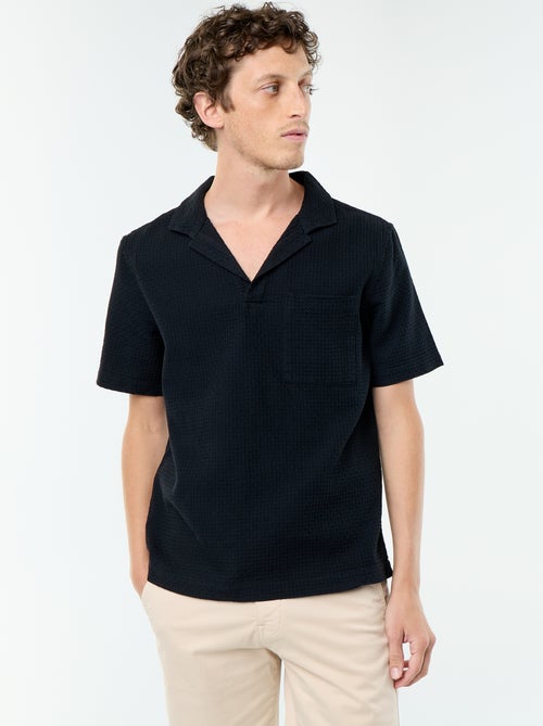Chemise manches courtes en maille fantaisie - Kiabi Chemise manches courtes en maille fantaisie - Kiabi