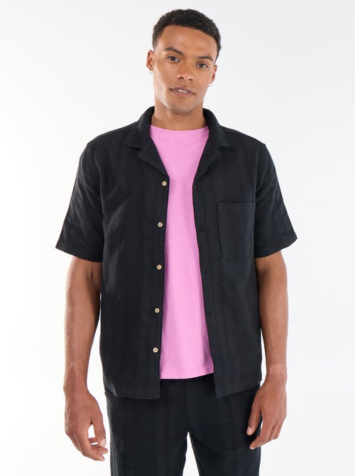 Chemise manches courtes en matière fantaisie - Kiabi Chemise manches courtes en matière fantaisie - Kiabi