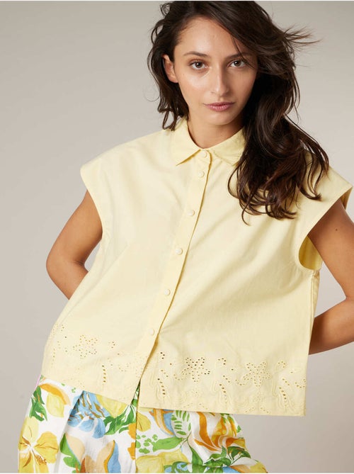 Chemise manches courtes femme en coton 'Deeluxe' - Kiabi