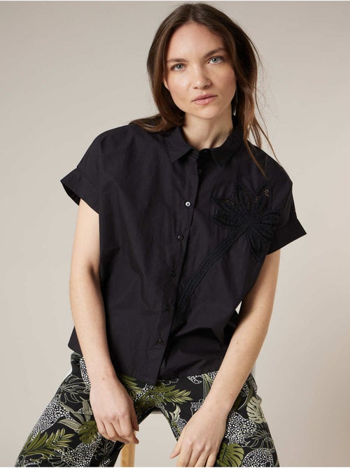 Chemise manches courtes femme en coton 'Deeluxe' - Kiabi
