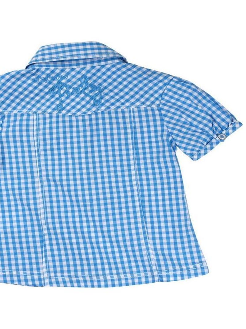 Chemise manches courtes fille FAROSA - MISS GIRLY Bleu turquoise - Kiabi