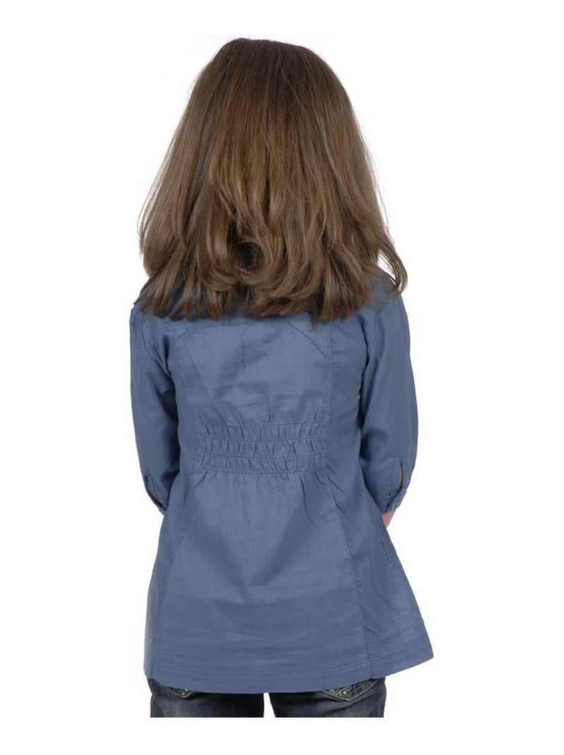Chemise manches courtes fille FIL - MISS GIRLY Bleu - Kiabi
