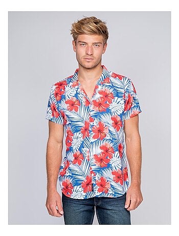 Chemise manches courtes fluide motifs DERSUS