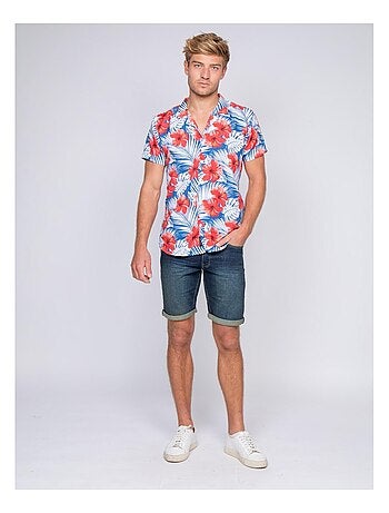 Chemise manches courtes fluide motifs DERSUS
