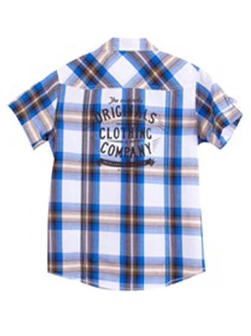 Chemise manches courtes garçon EJAP - SRK Bleu Noir - Kiabi
