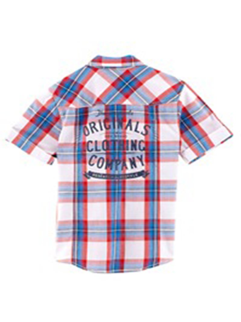 Chemise manches courtes garçon EJAP - SRK Rouge - Kiabi