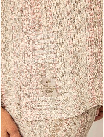 Chemise manches courtes garçon en coton jacquard 'Deeluxe'