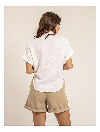 Chemise manches courtes gaze de coton ODETTE