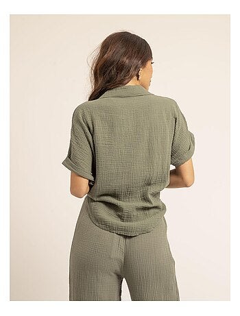 Chemise manches courtes gaze de coton ODETTE