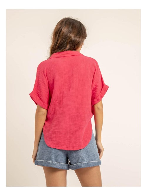 Chemise manches courtes gaze de coton ODETTE - Kiabi