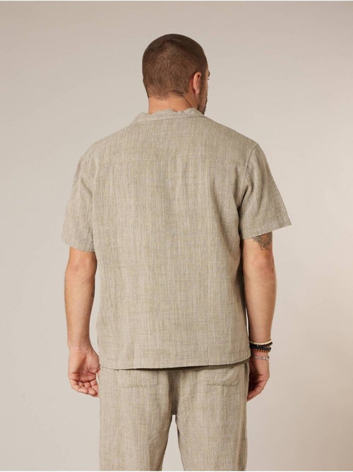 Chemise manches courtes homme en lin mélangé 'Deeluxe' - Kiabi Chemise manches courtes homme en lin mélangé 'Deeluxe' - Kiabi