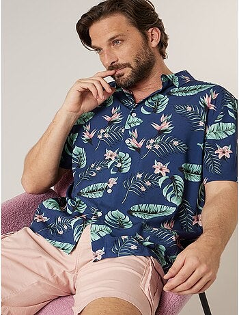Chemise manches courtes homme imprimée jungle 'Deeluxe'