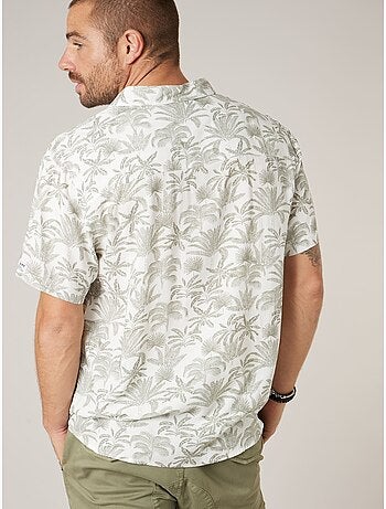 Chemise manches courtes homme imprimée végétal 'Deeluxe'