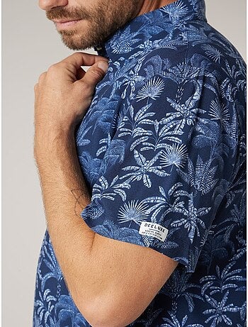 Chemise manches courtes homme imprimée végétal 'Deeluxe'
