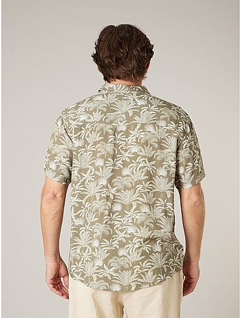 Chemise manches courtes homme imprimée végétal 'Deeluxe'