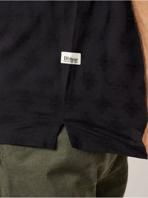 Chemise manches courtes homme motif jacquard discret 'Deeluxe' - Kiabi