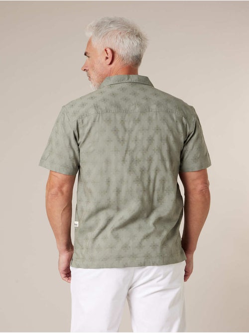 Chemise manches courtes homme motif jacquard discret 'Deeluxe' - Kiabi