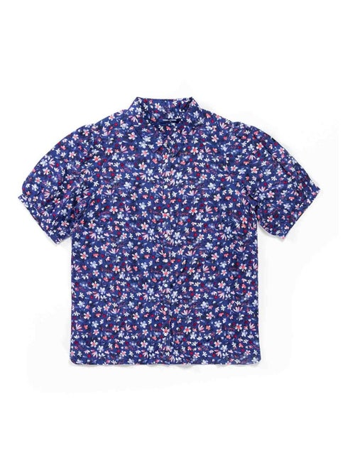 Chemise manches courtes imprimé avec fils métalisés Femme - Terre de Marins - Kiabi