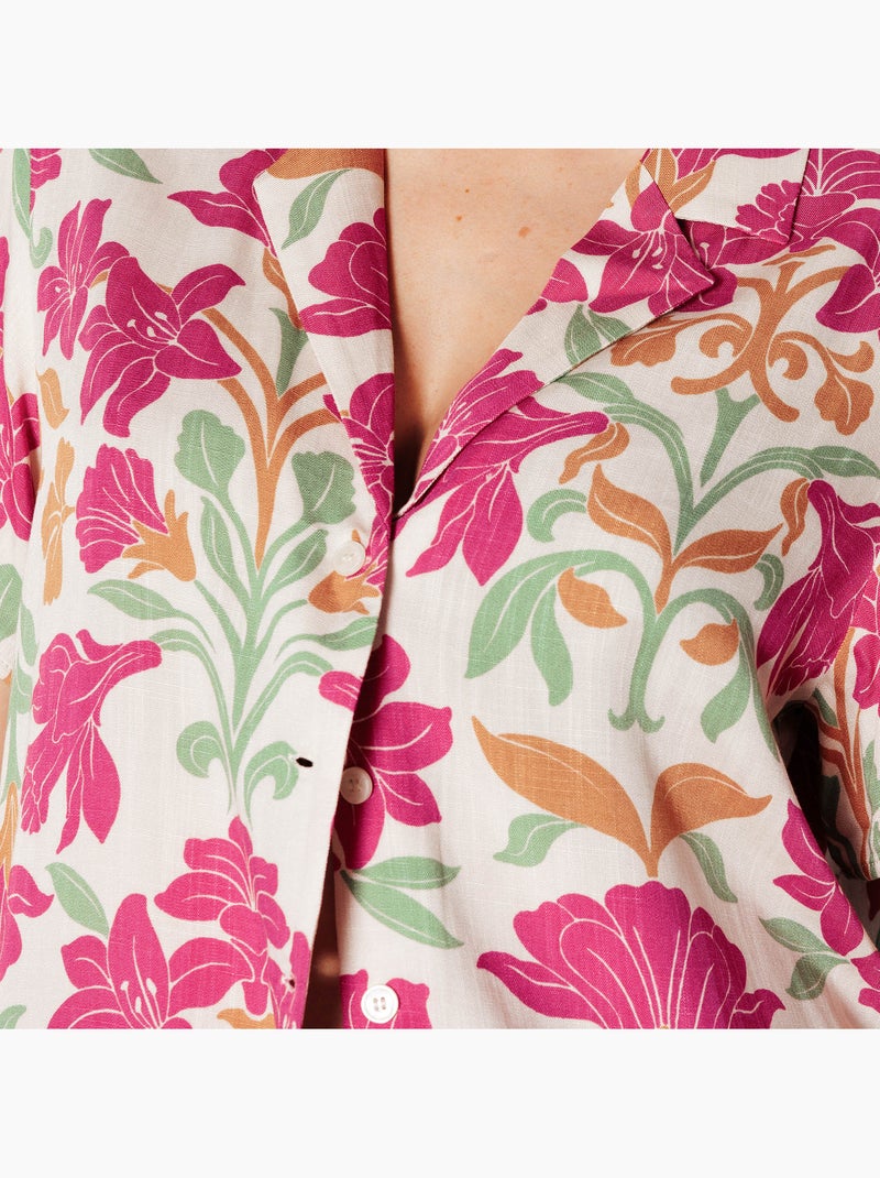 Chemise manches courtes juillet - rougegorge lingerie Rose/Multicolore - Kiabi