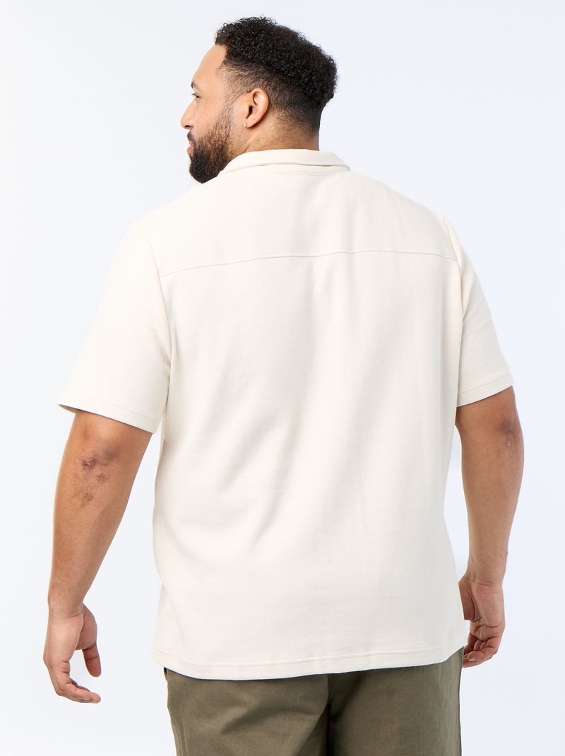 Chemise manches courtes Kaki - Kiabi