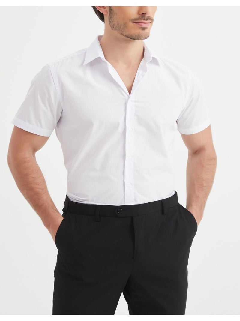 Chemise Manches Courtes Kebello Blanc - Kiabi