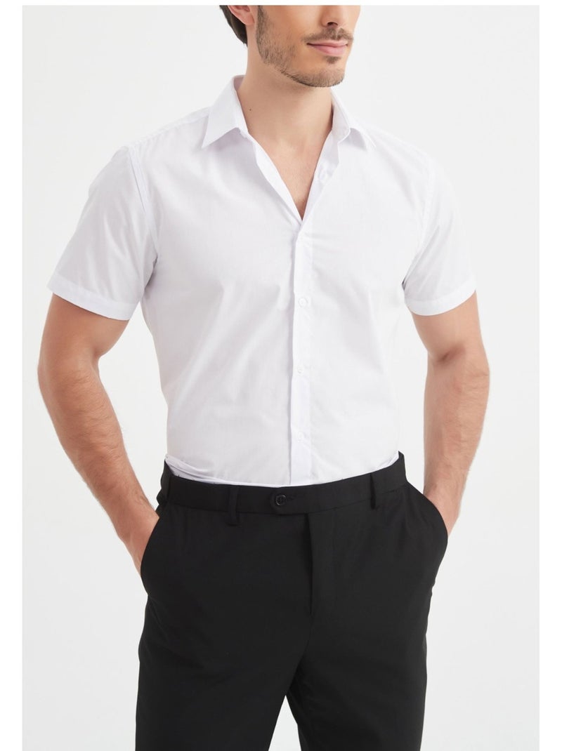 Chemise Manches Courtes Kebello Blanc - Kiabi