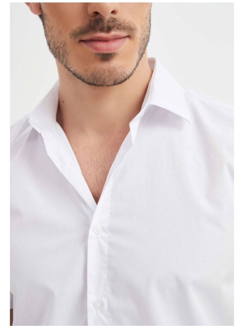 Chemise Manches Courtes Kebello Blanc - Kiabi