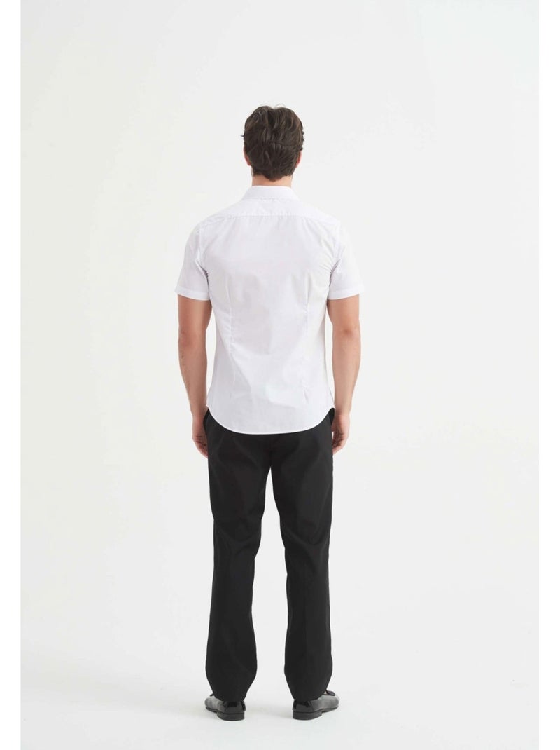 Chemise Manches Courtes Kebello Blanc - Kiabi