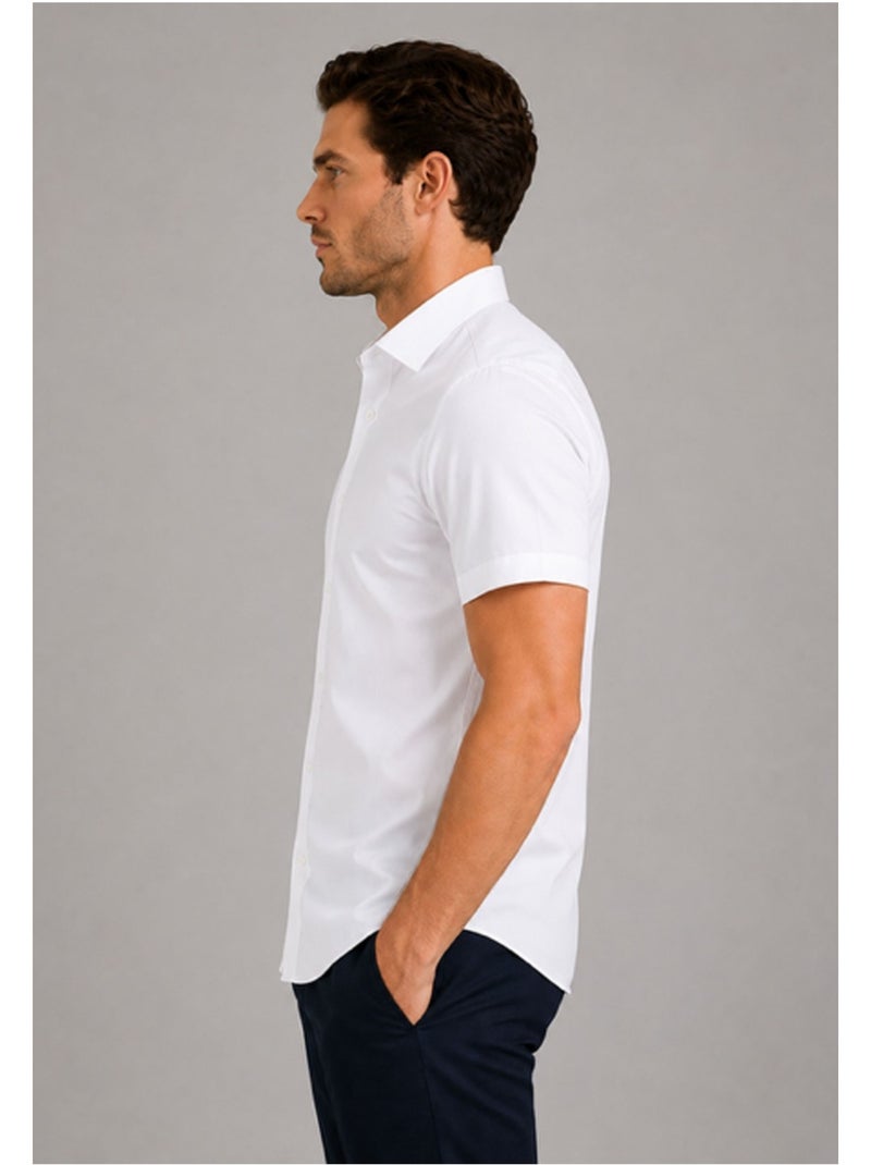 Chemise Manches Courtes Kebello Blanc - Kiabi