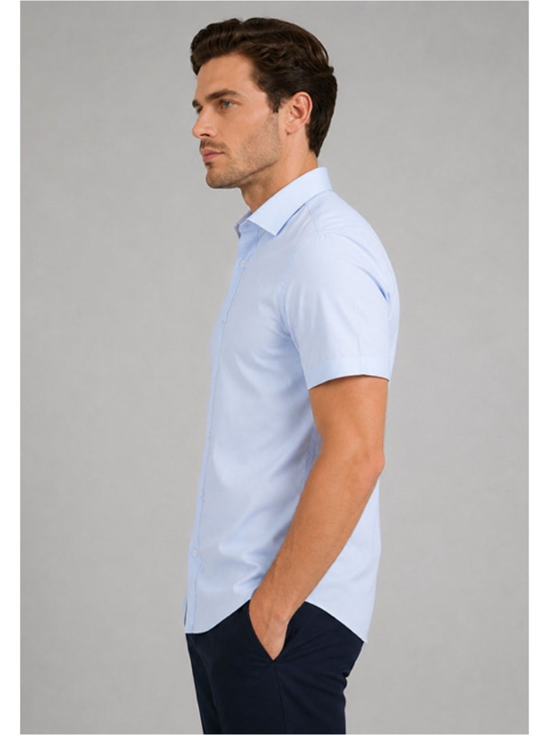 Chemise Manches Courtes Kebello Bleu ciel - Kiabi