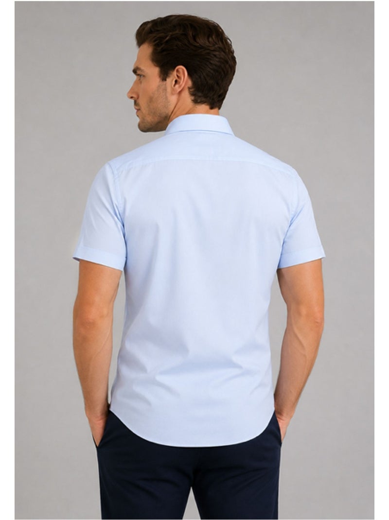 Chemise Manches Courtes Kebello Bleu ciel - Kiabi