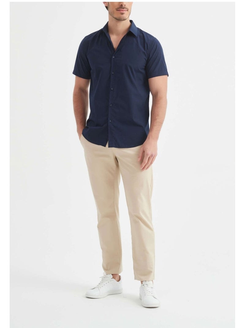 Chemise Manches Courtes Kebello Bleu marine - Kiabi