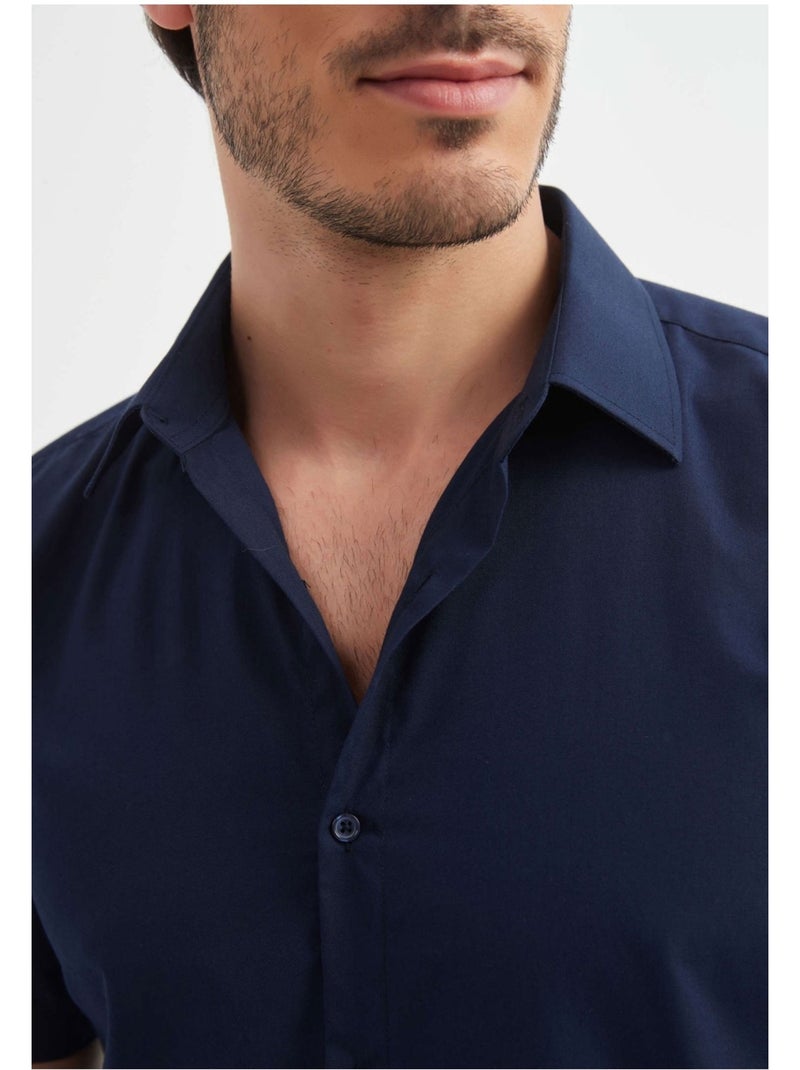 Chemise Manches Courtes Kebello Bleu marine - Kiabi