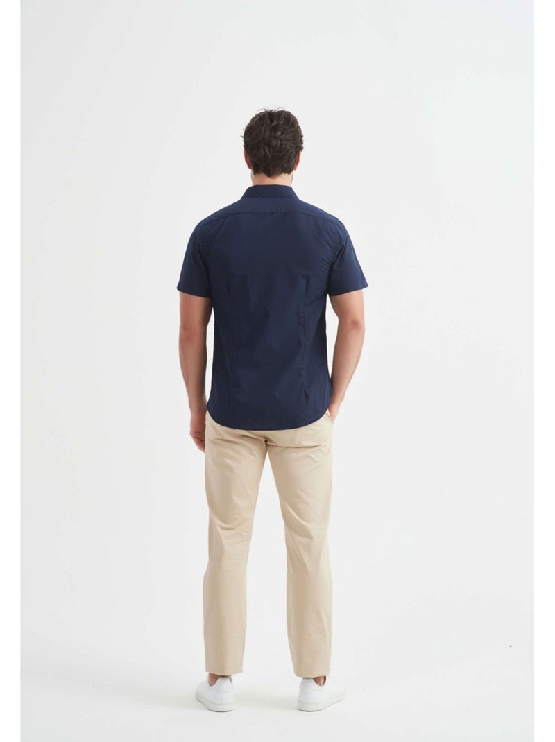 Chemise Manches Courtes Kebello Bleu marine - Kiabi