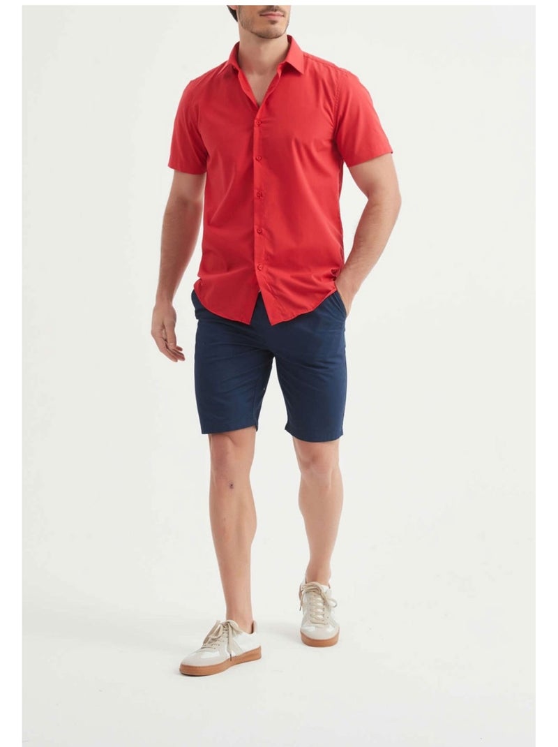 Chemise Manches Courtes Kebello Rouge - Kiabi