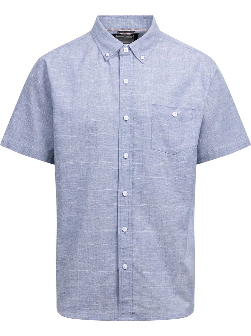 Chemise manches courtes lenard - trespass Bleu - Kiabi