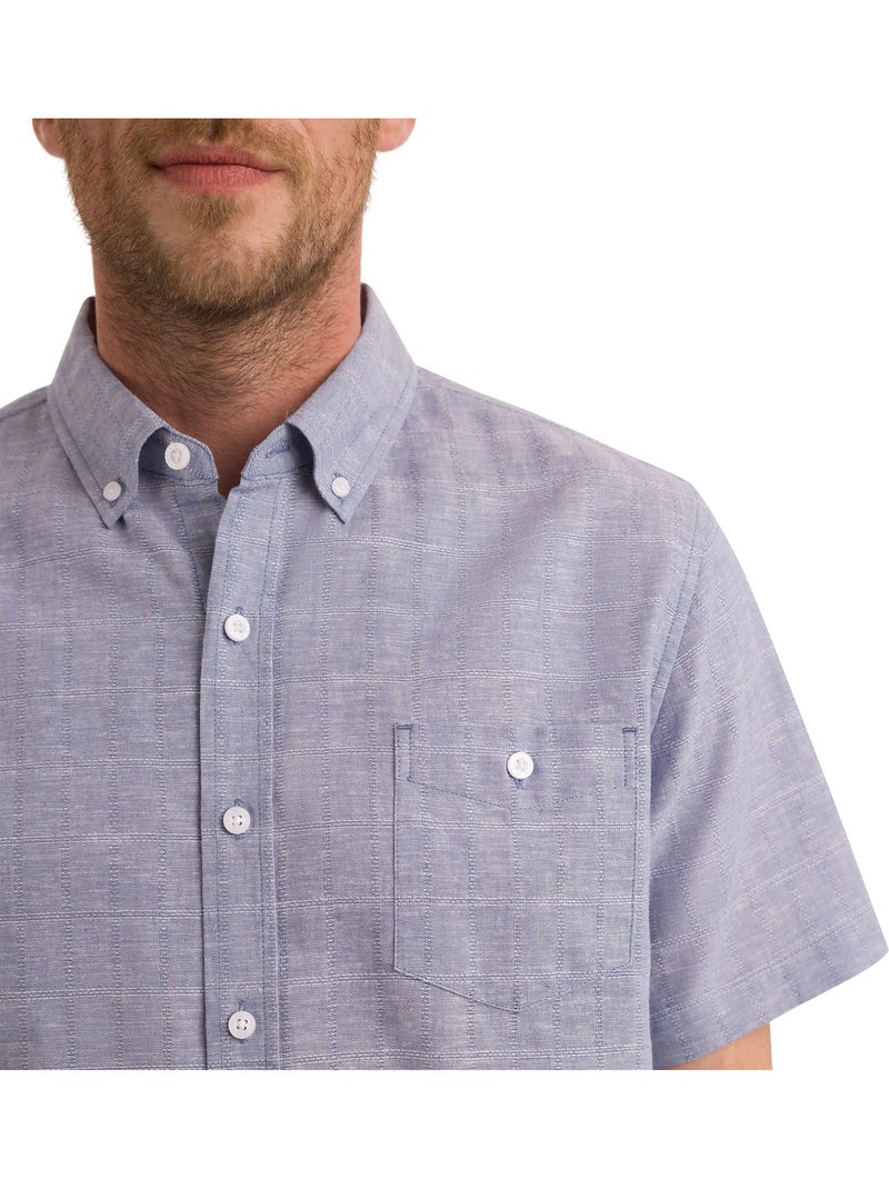Chemise manches courtes lenard - trespass Bleu - Kiabi