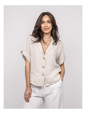 Chemise manches courtes lin OTTILIA