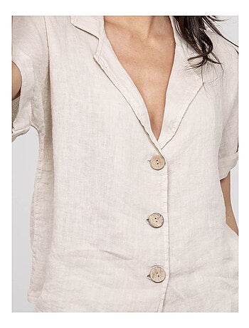 Chemise manches courtes lin OTTILIA