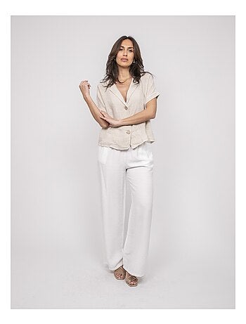 Chemise manches courtes lin OTTILIA