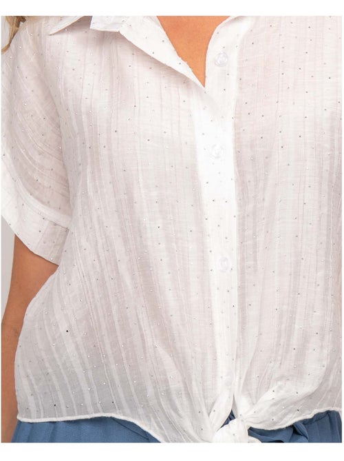 Chemise manches courtes lurex ONYX - Kiabi