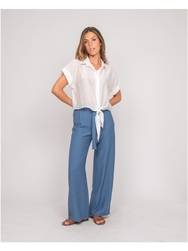 Chemise manches courtes lurex ONYX Blanc - Kiabi