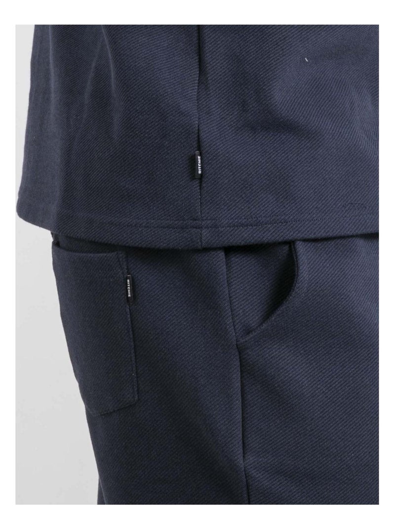 Chemise manches courtes maille coton DATACUBA Bleu marine - Kiabi