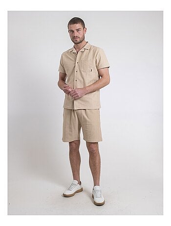 Chemise manches courtes maille coton DOJOPARIS