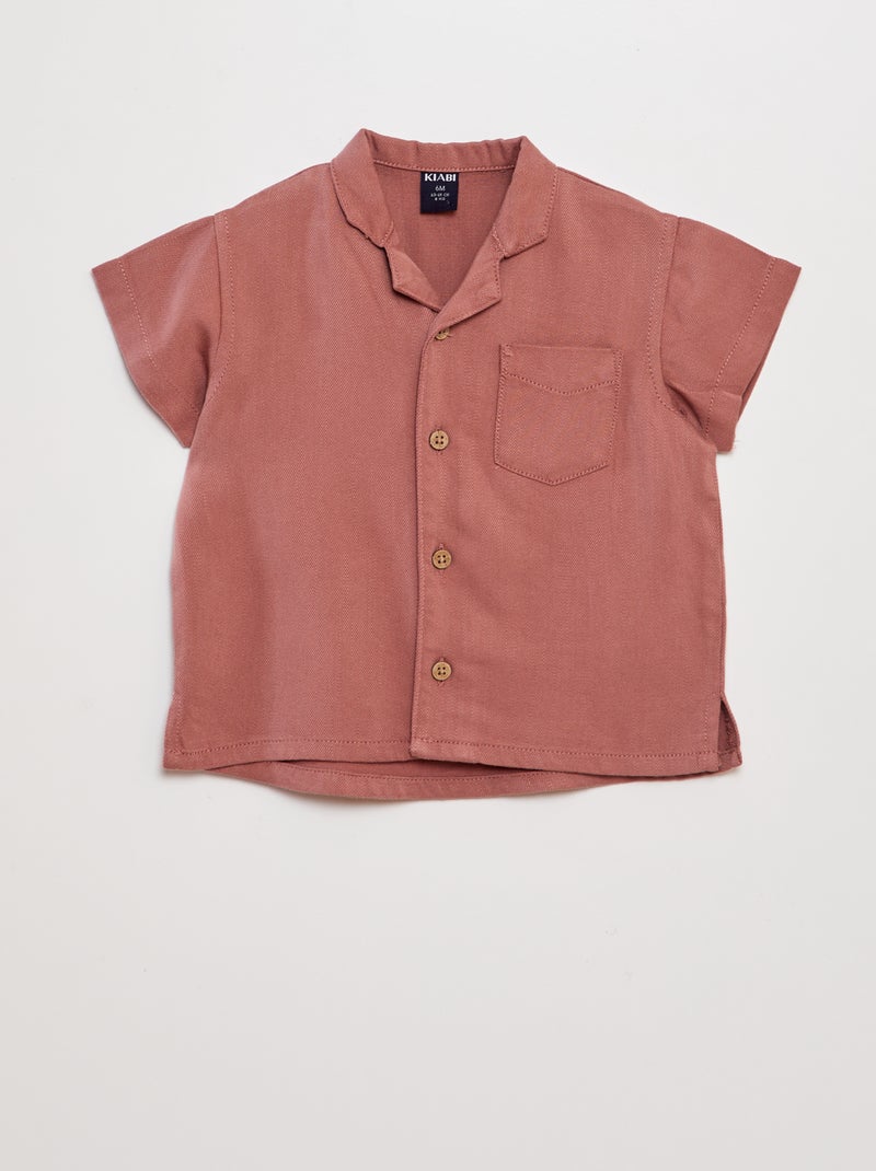 Chemise manches courtes Marron - Kiabi